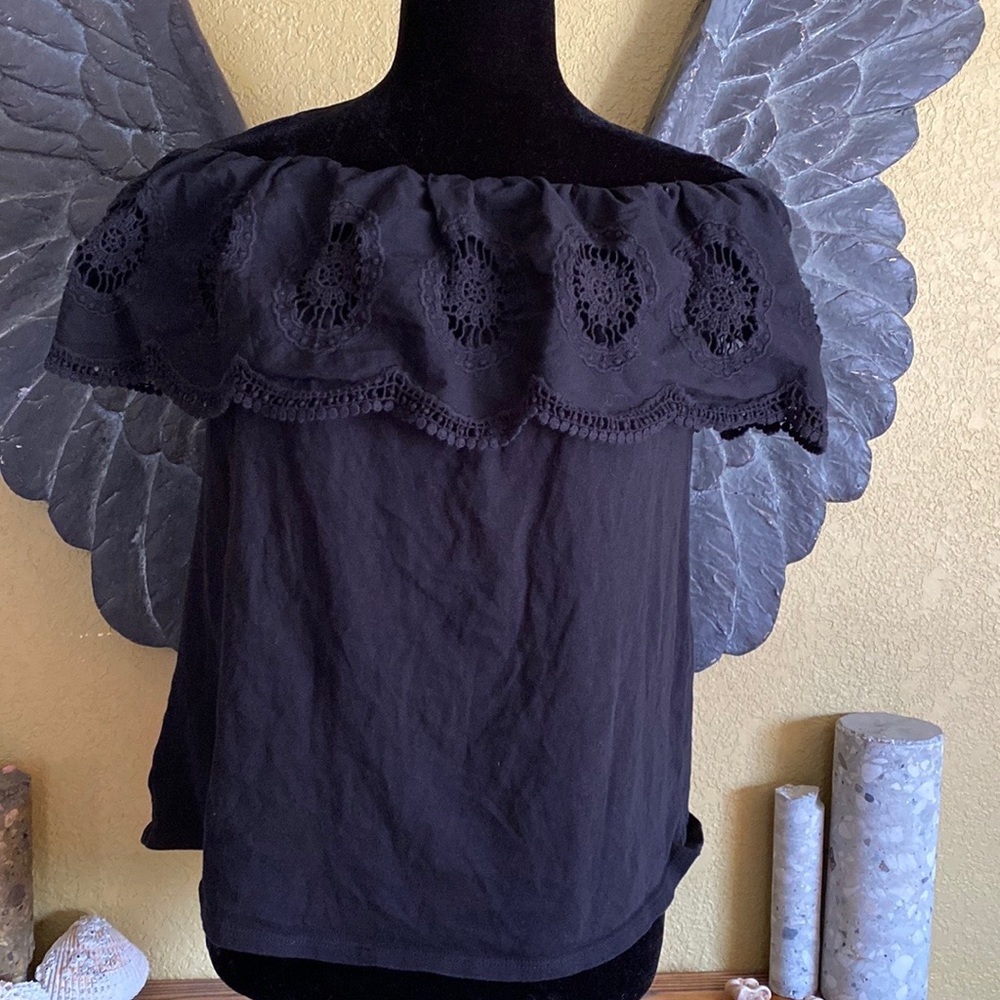 Ann Taylor Loft Open Shoulder Shirt Top Blouse